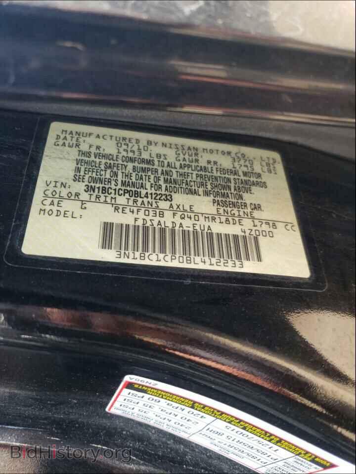 2011 NISSAN VERSA - VIN: 3N1BC1CP0BL412233 - Фото 10