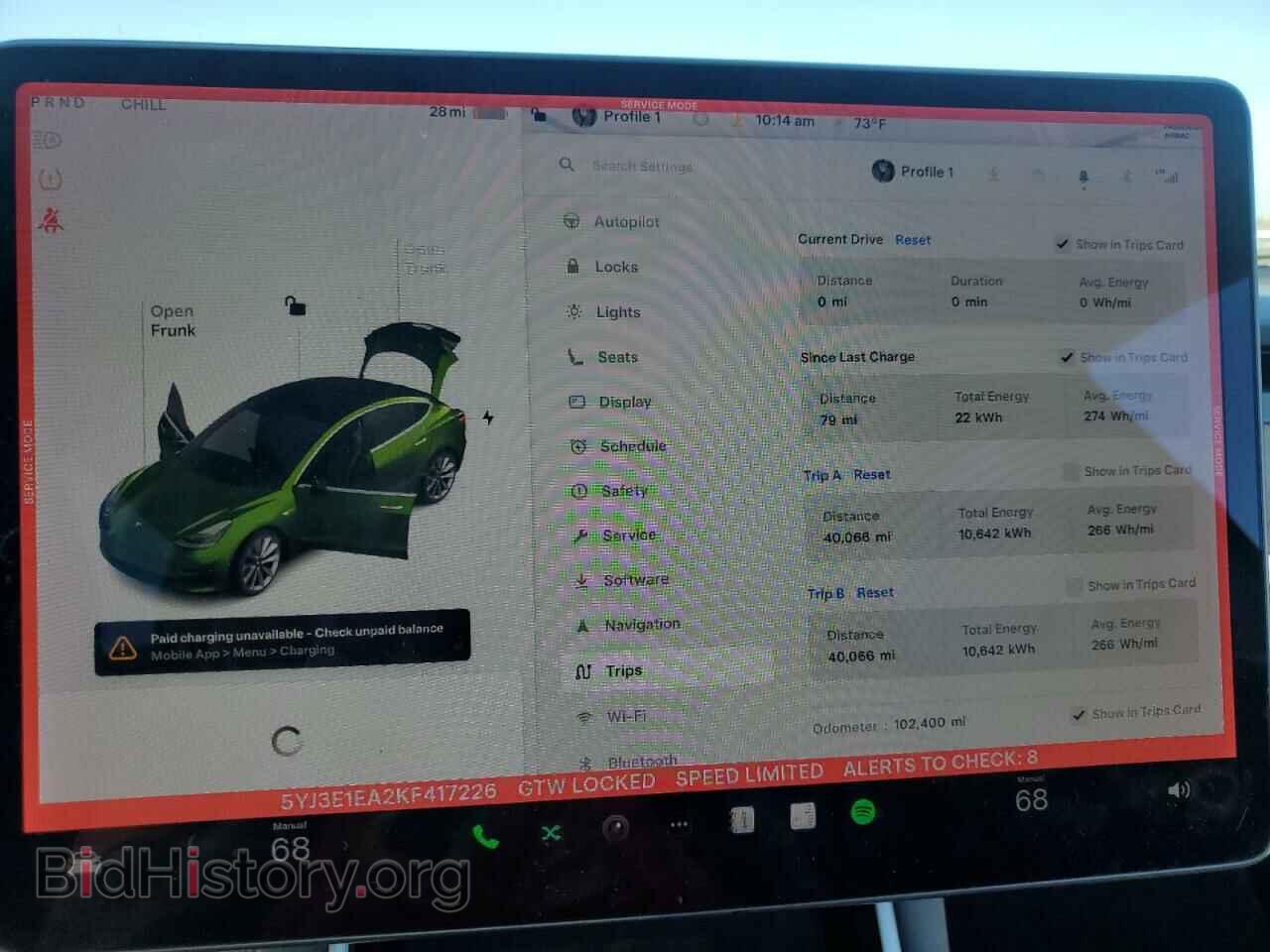 2019 TESLA MODEL 3 - VIN: 5YJ3E1EA2KF417226 - Фото 9