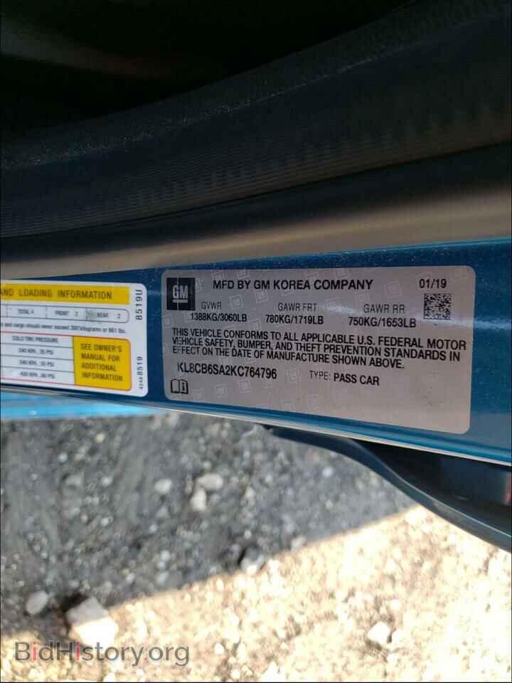 2019 CHEVROLET SPARK - VIN: KL8CB6SA2KC764796 - Фото 10
