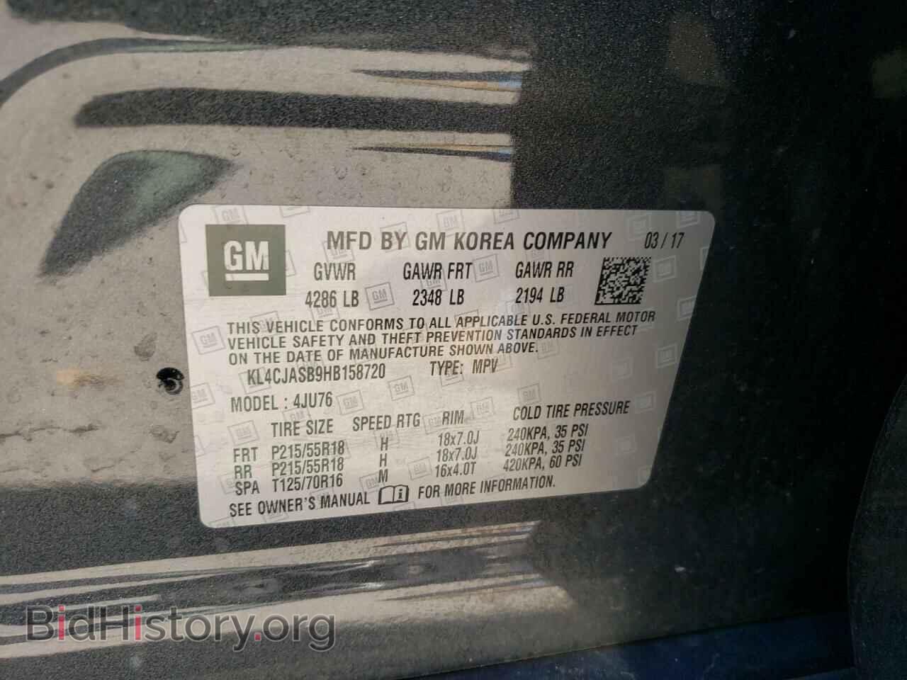 2017 BUICK ENCORE - VIN: KL4CJASB9HB158720 - Photo 10