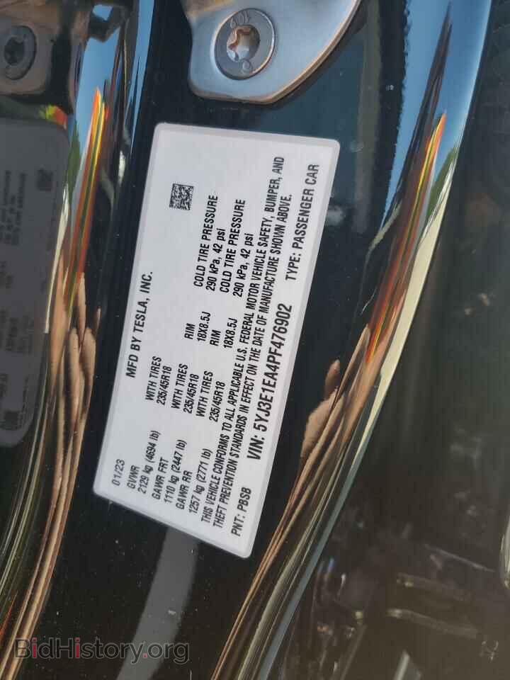 2023 TESLA MODEL 3 - VIN: 5YJ3E1EA4PF476902 - Фото 12