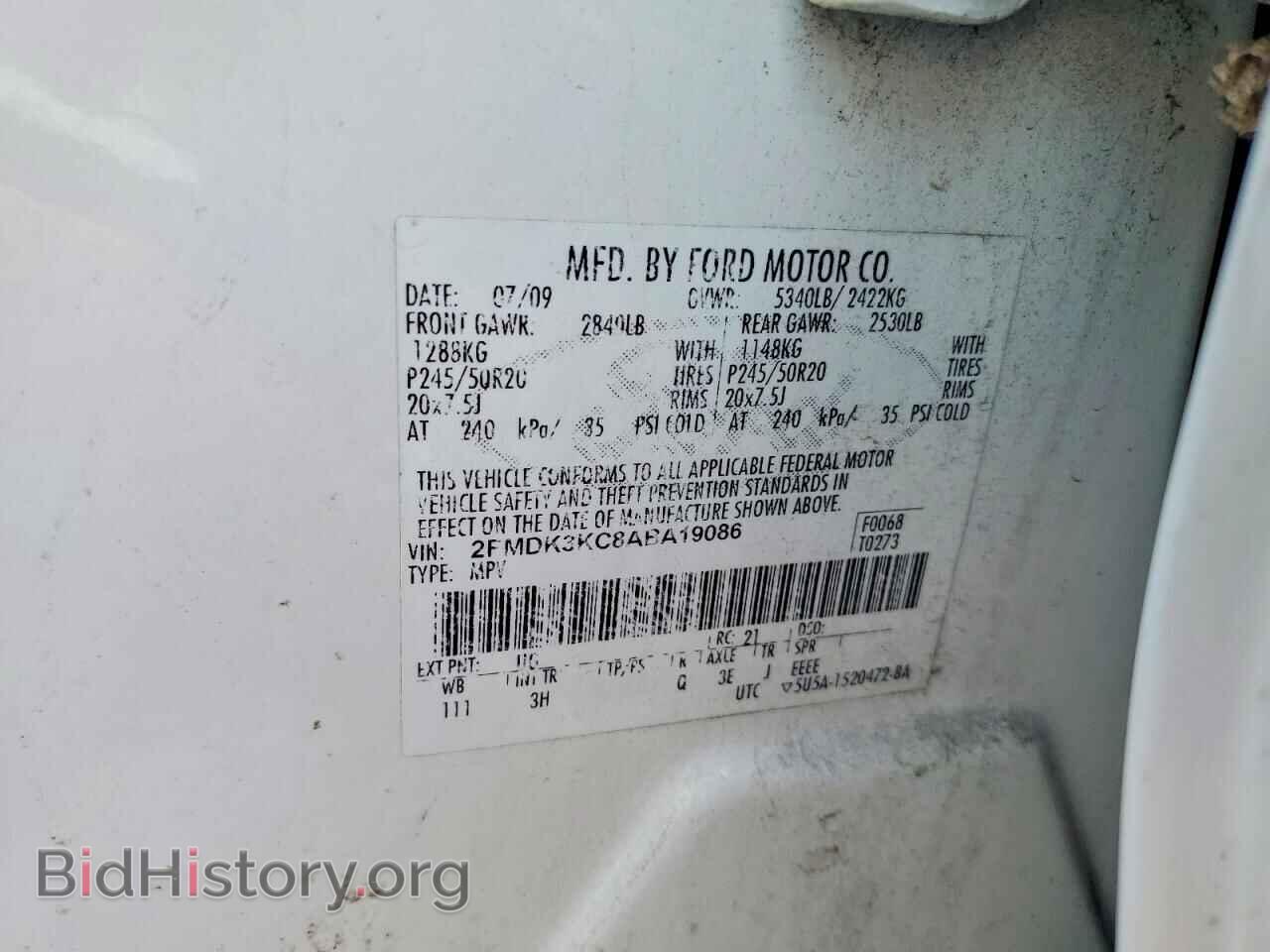 2010 FORD EDGE - VIN: 2FMDK3KC8ABA19086 - Photo 13