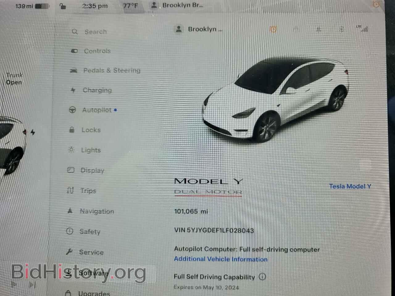 2020 TESLA MODEL Y - VIN: 5YJYGDEF1LF028043 - Фото 9