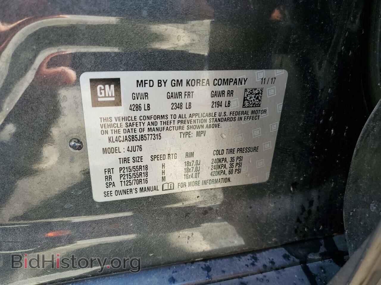 2018 BUICK ENCORE - VIN: KL4CJASB5JB577315 - Photo 10