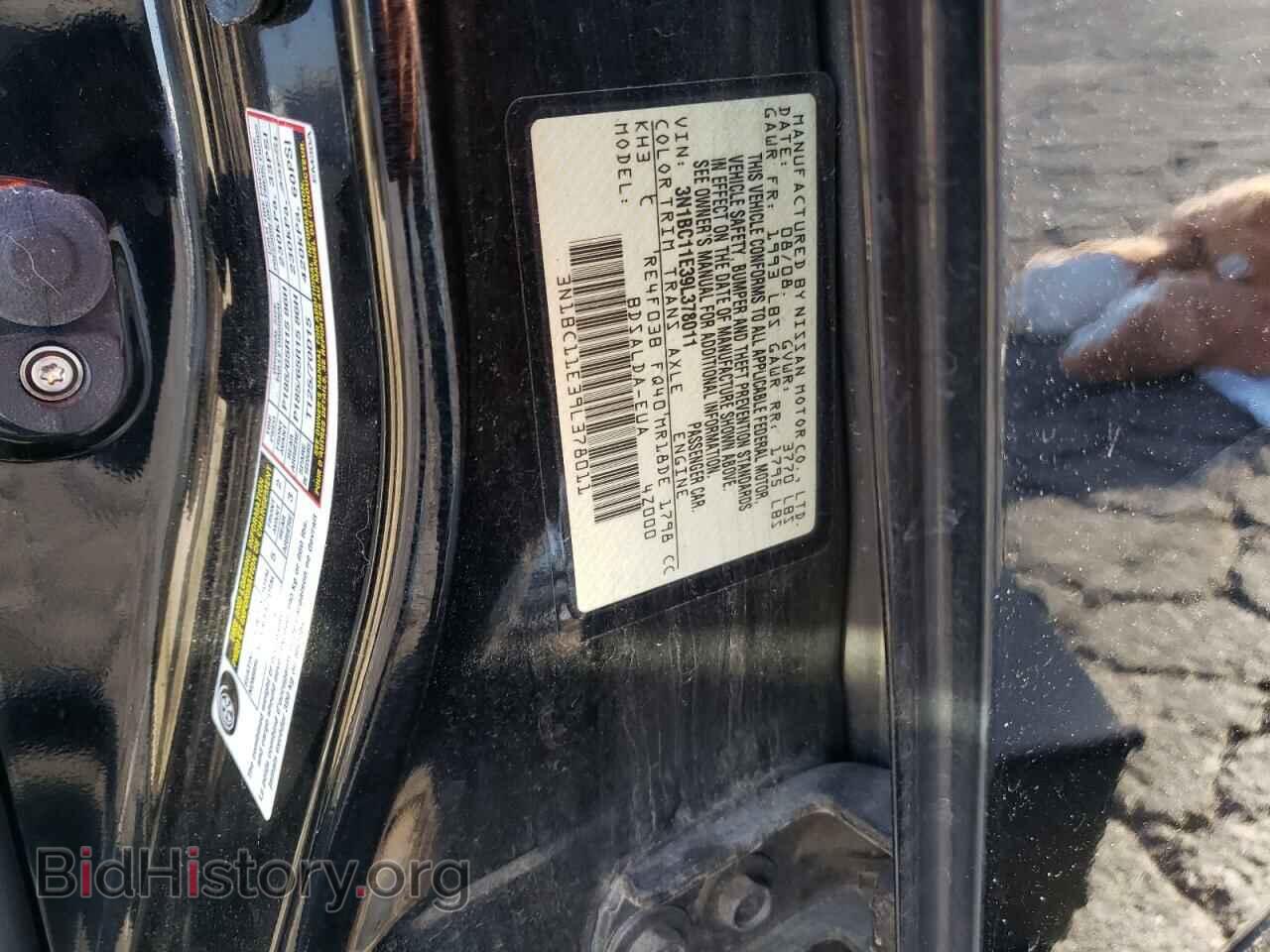 2009 NISSAN VERSA - VIN: 3N1BC11E39L378011 - Фото 10