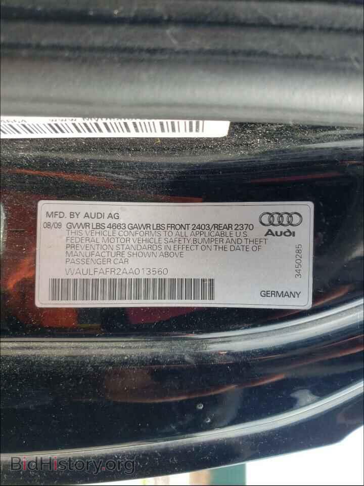 2010 AUDI A5 - VIN: WAULFAFR2AA013560 - Фото 10
