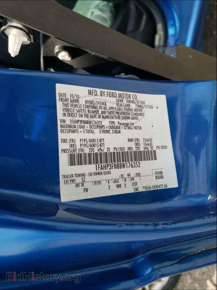 2011 FORD FOCUS - VIN: 1FAHP3FN8BW176352 - Фото 10