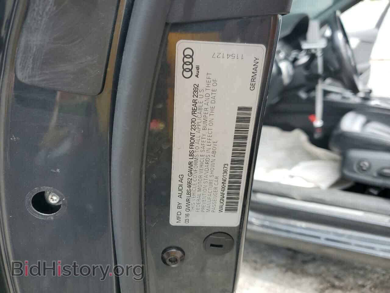 2017 AUDI A4 - VIN: WAUGNAF4XHN013673 - Фото 13