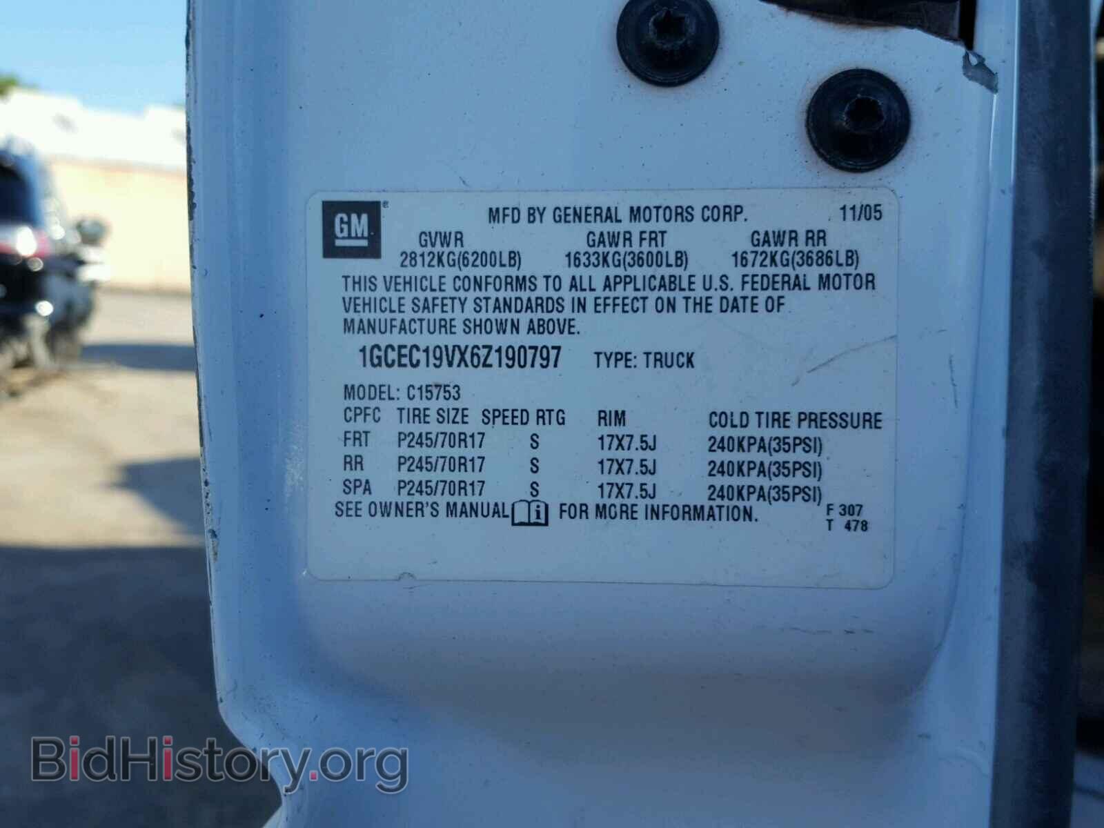 2006 CHEVROLET SILVERADO - VIN: 1GCEC19VX6Z190797 - Photo 10