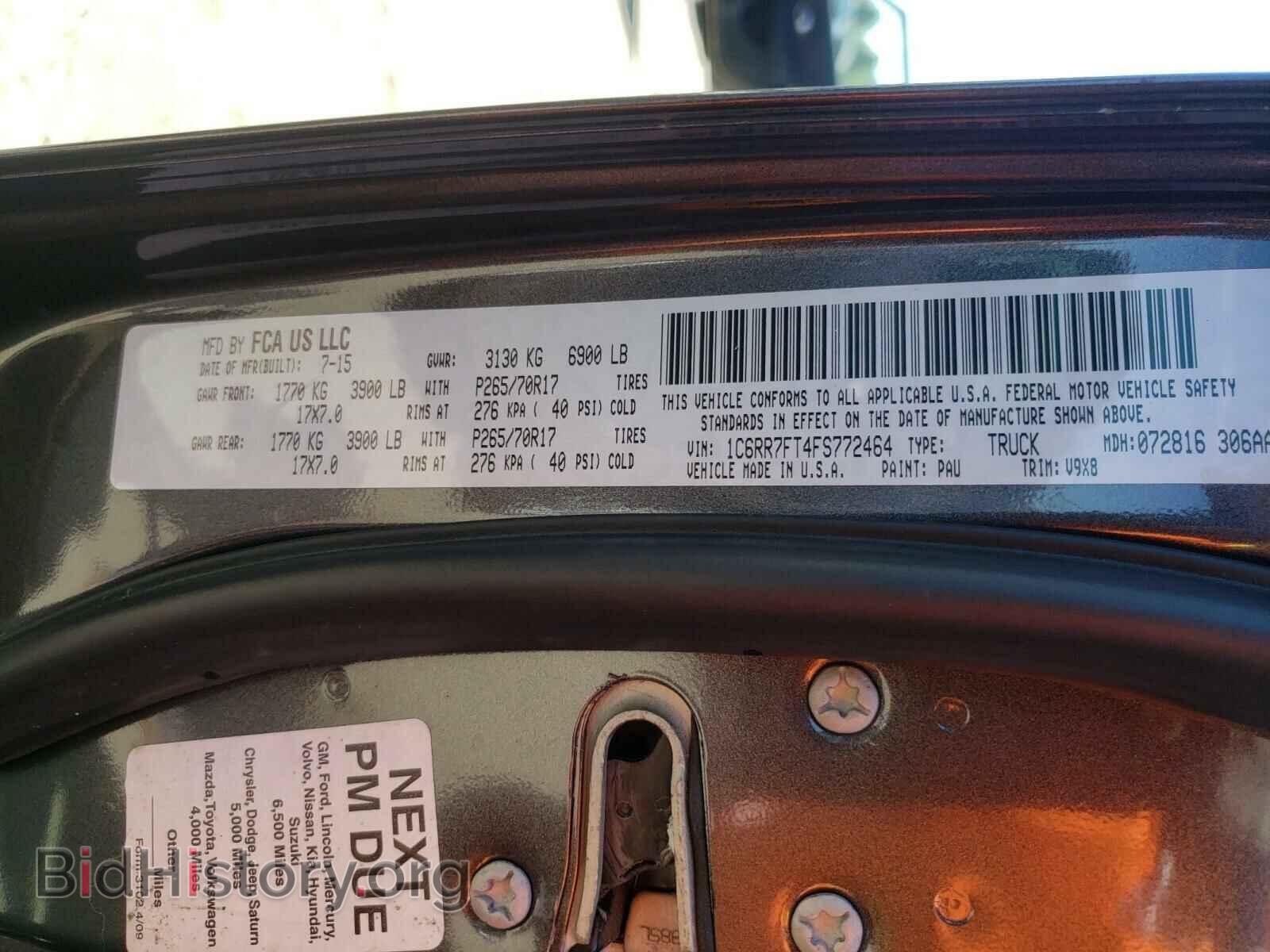2015 RAM 1500 - VIN: 1C6RR7FT4FS772464 - Фото 10