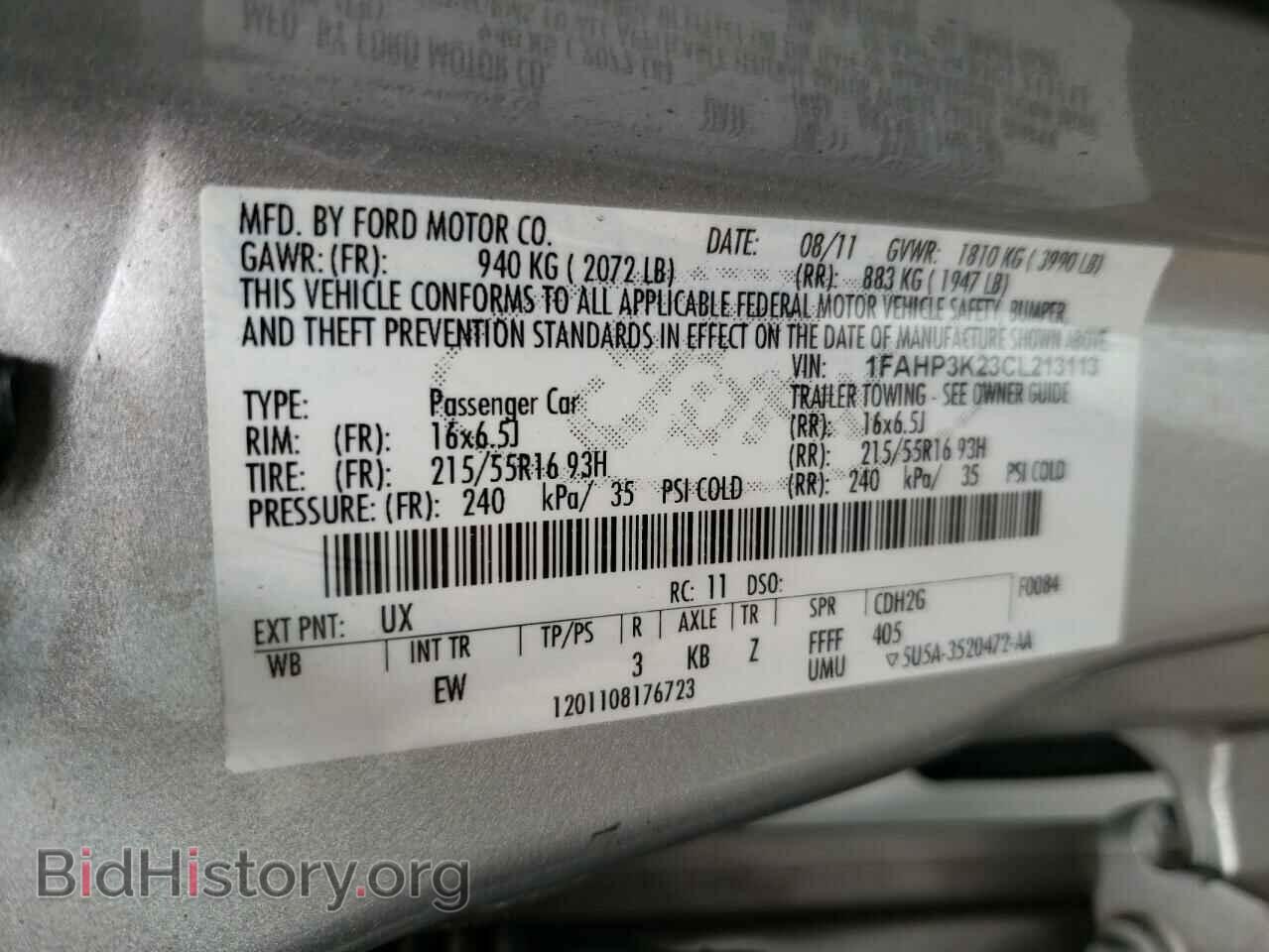2012 FORD FOCUS - VIN: 1FAHP3K23CL213113 - Photo 12