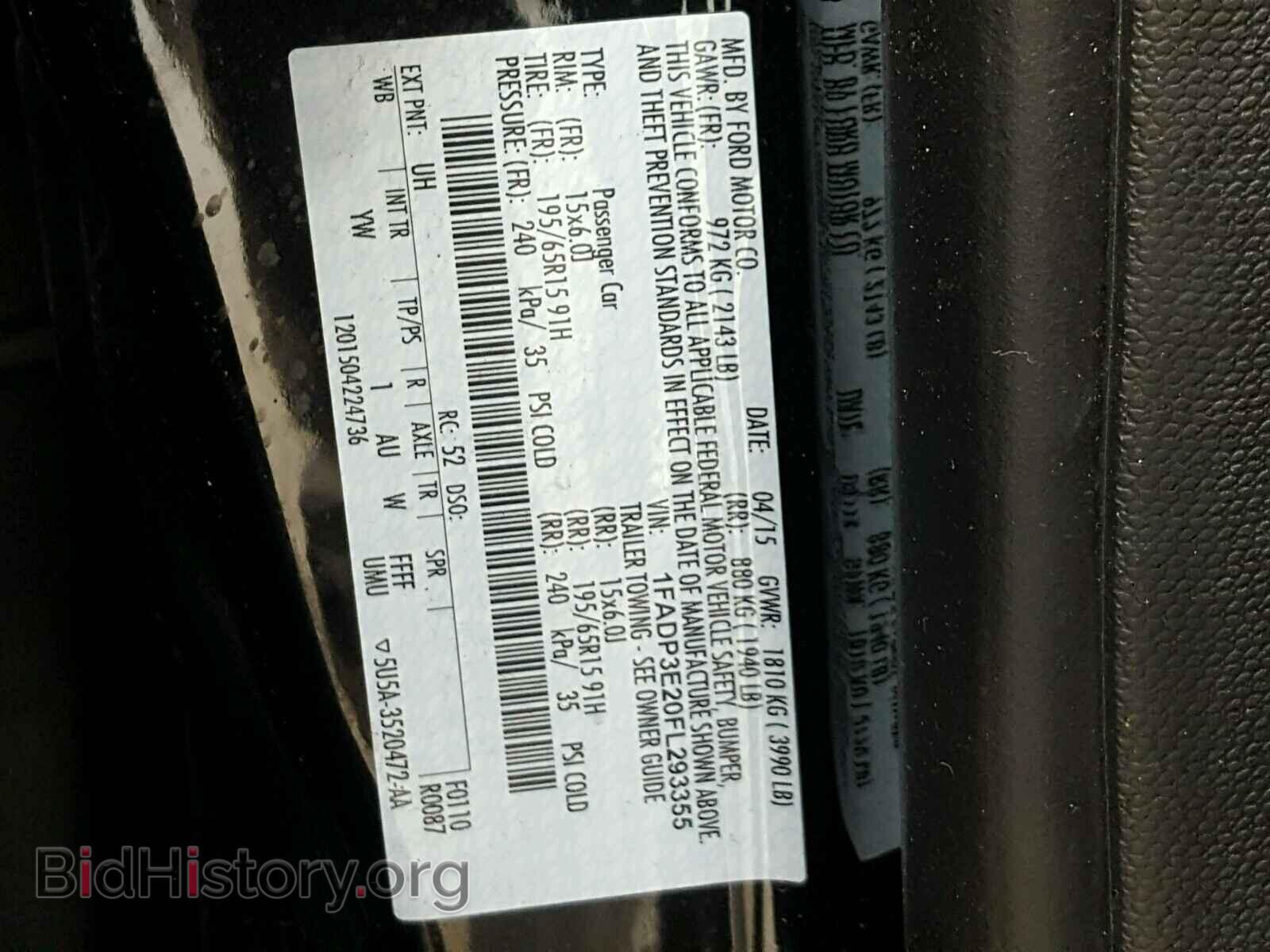 2015 FORD FOCUS - VIN: 1FADP3E20FL293355 - Photo 10