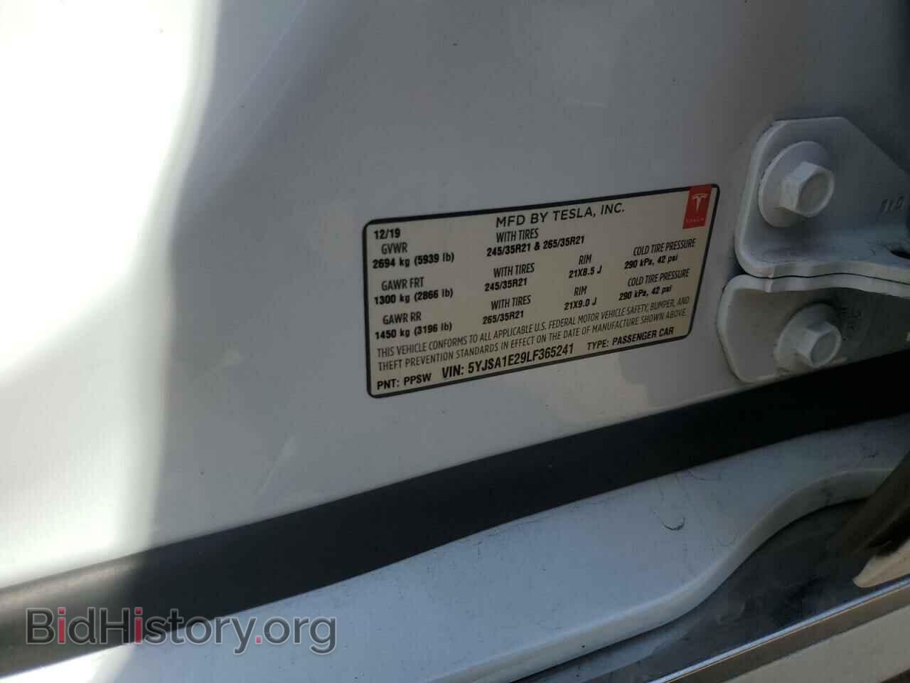 2020 TESLA MODEL S - VIN: 5YJSA1E29LF365241 - Photo 14