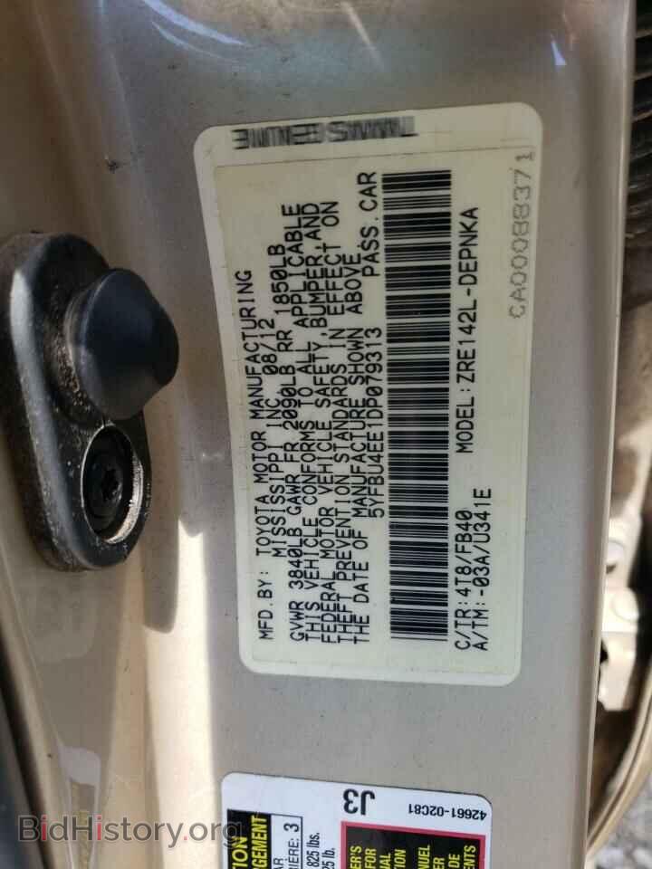 2013 TOYOTA COROLLA - VIN: 5YFBU4EE1DP079313 - Фото 10