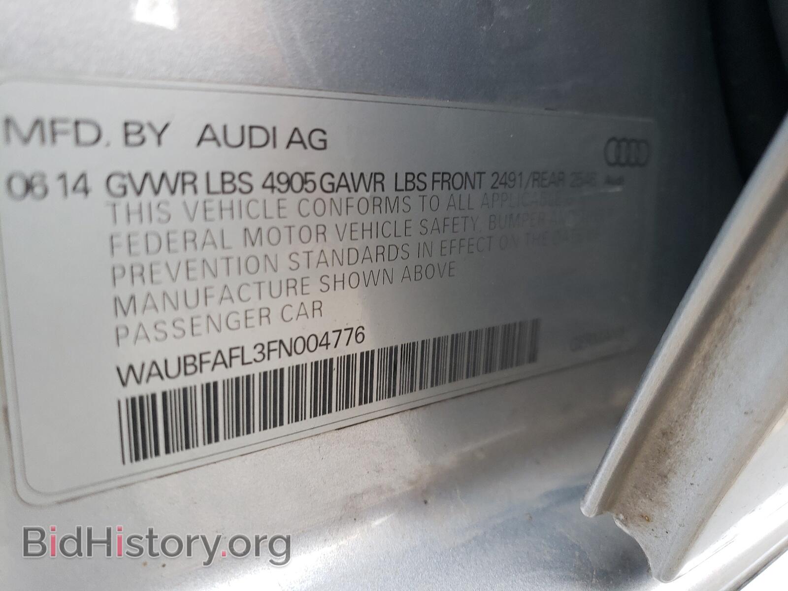 2015 AUDI A4 - VIN: WAUBFAFL3FN004776 - Фото 10