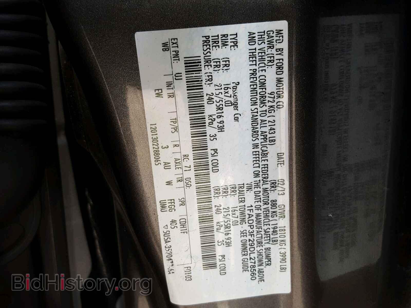 2013 FORD FOCUS - VIN: 1FADP3F29DL278560 - Фото 10