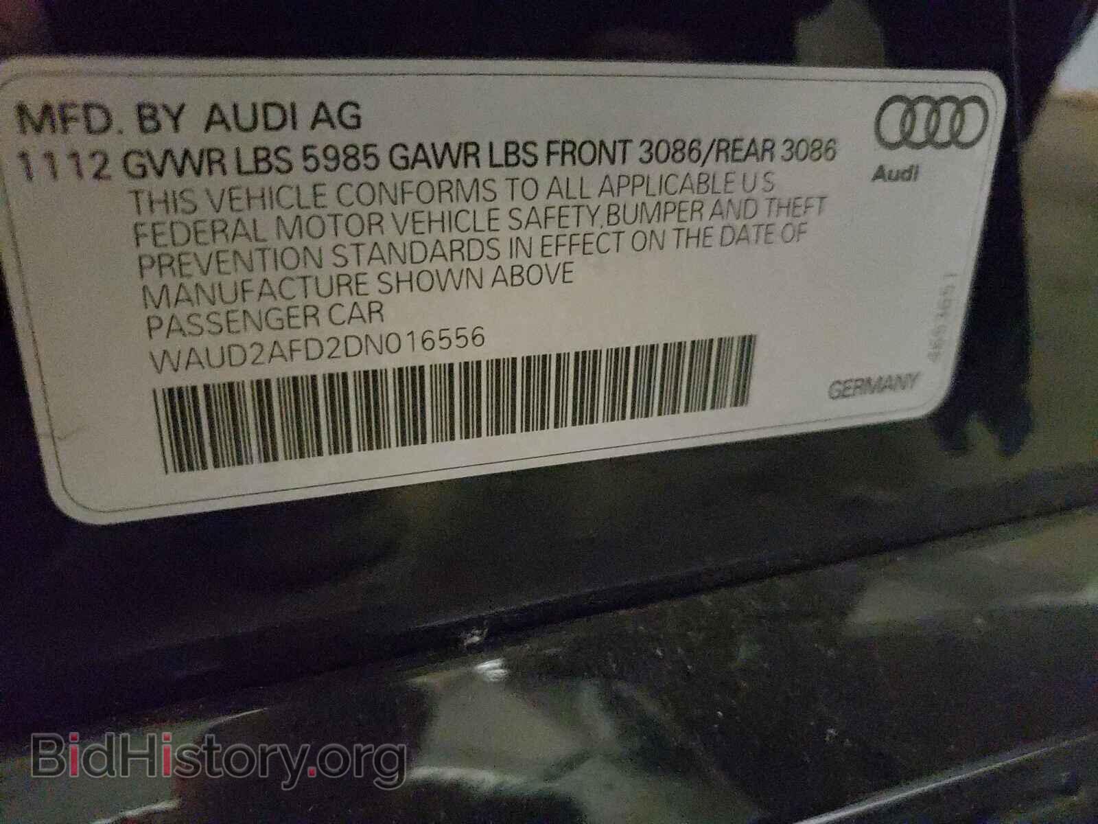 2013 AUDI S8 - VIN: WAUD2AFD2DN016556 - Фото 10