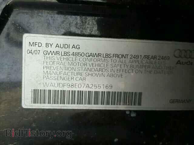 2007 AUDI A4 - VIN: WAUDF98E07A255169 - Photo 10