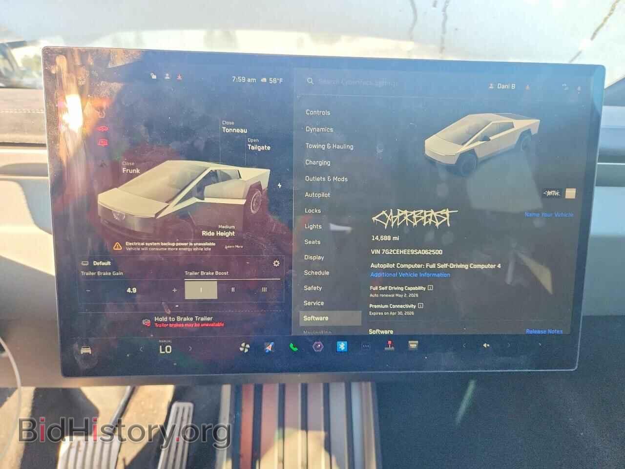 2025 TESLA CYBERTRUCK - VIN: 7G2CEHEE9SA062500 - Фото 9