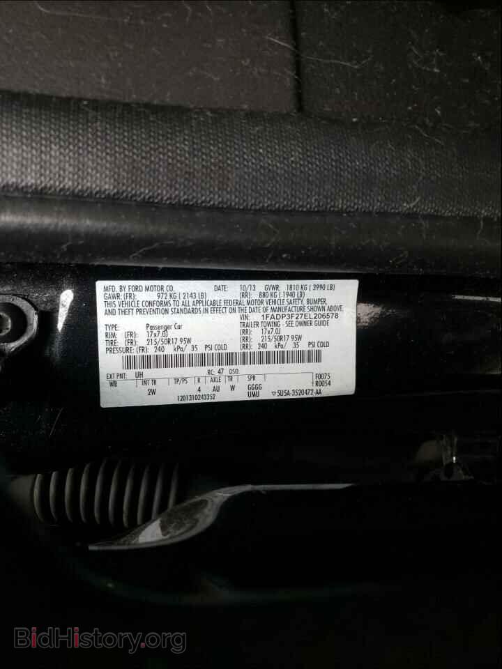 2014 FORD FOCUS - VIN: 1FADP3F27EL206578 - Фото 10
