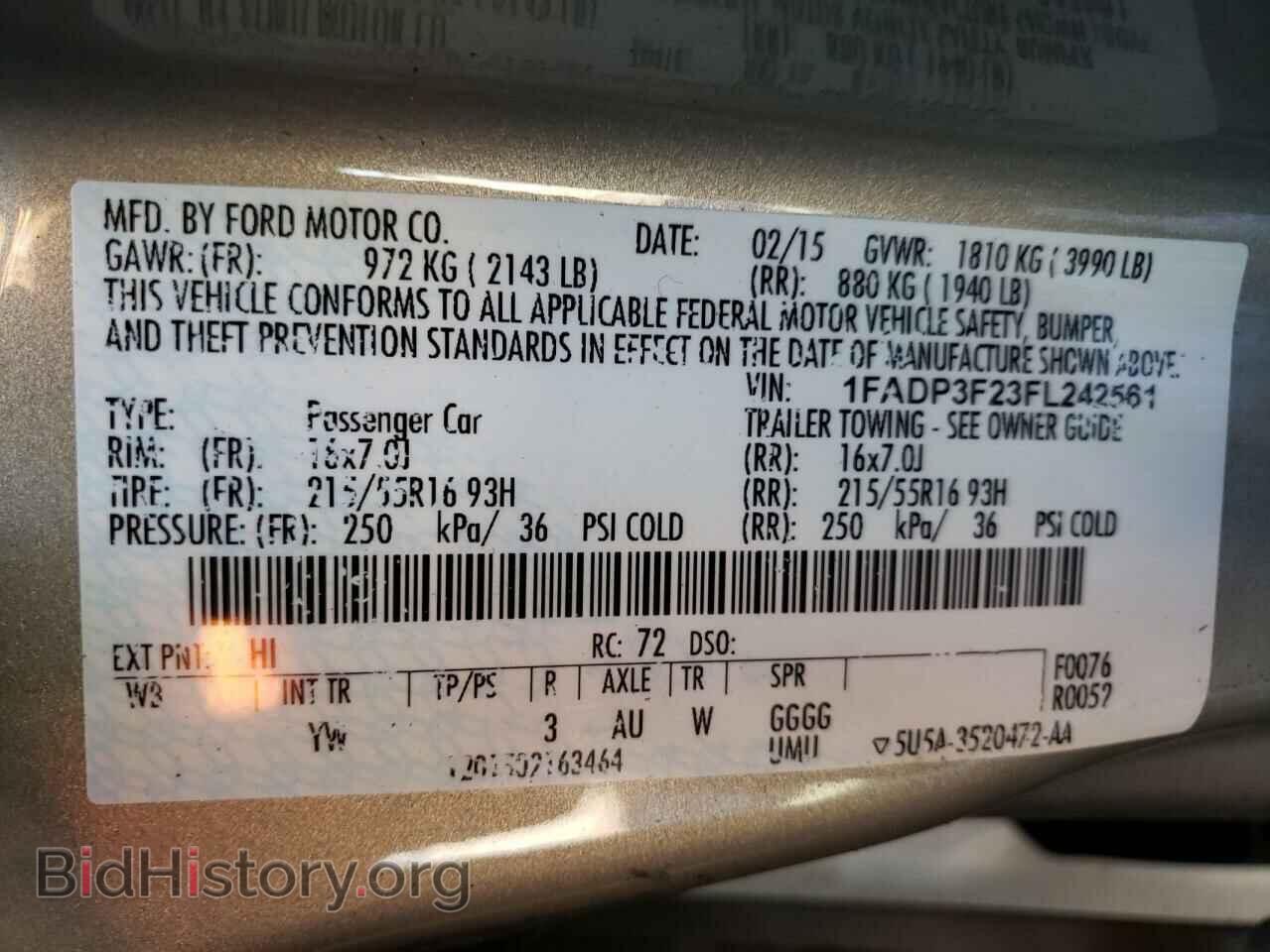 2015 FORD FOCUS - VIN: 1FADP3F23FL242561 - Photo 10