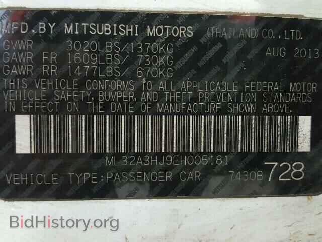 2014 MITSUBISHI MIRAGE - VIN: ML32A3HJ9EH005181 - Фото 10