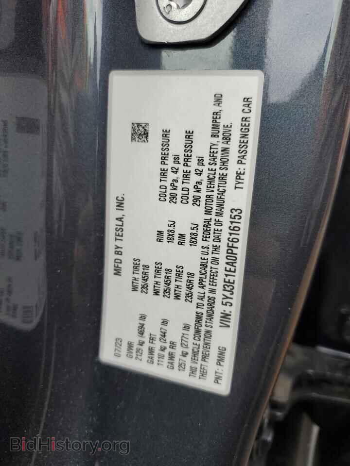 2023 TESLA MODEL 3 - VIN: 5YJ3E1EA0PF616153 - Фото 13