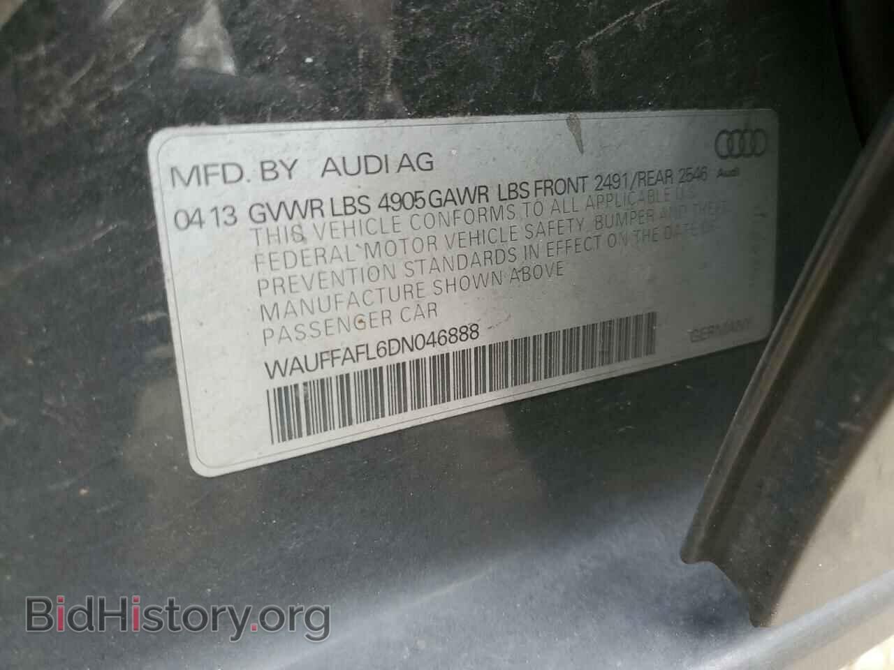 2013 AUDI A4 - VIN: WAUFFAFL6DN046888 - Photo 12