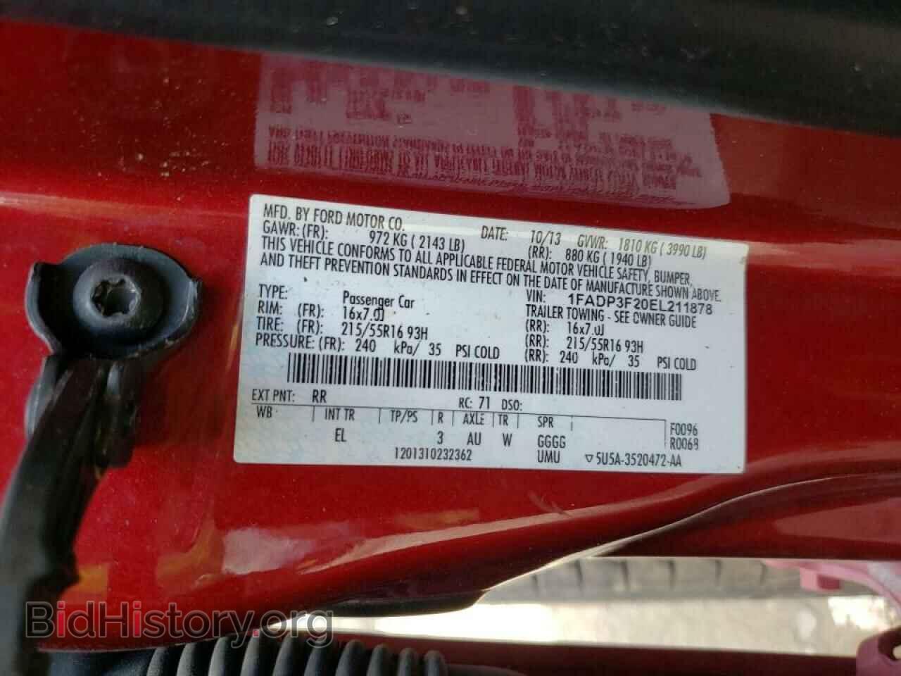 2014 FORD FOCUS - VIN: 1FADP3F20EL211878 - Фото 10