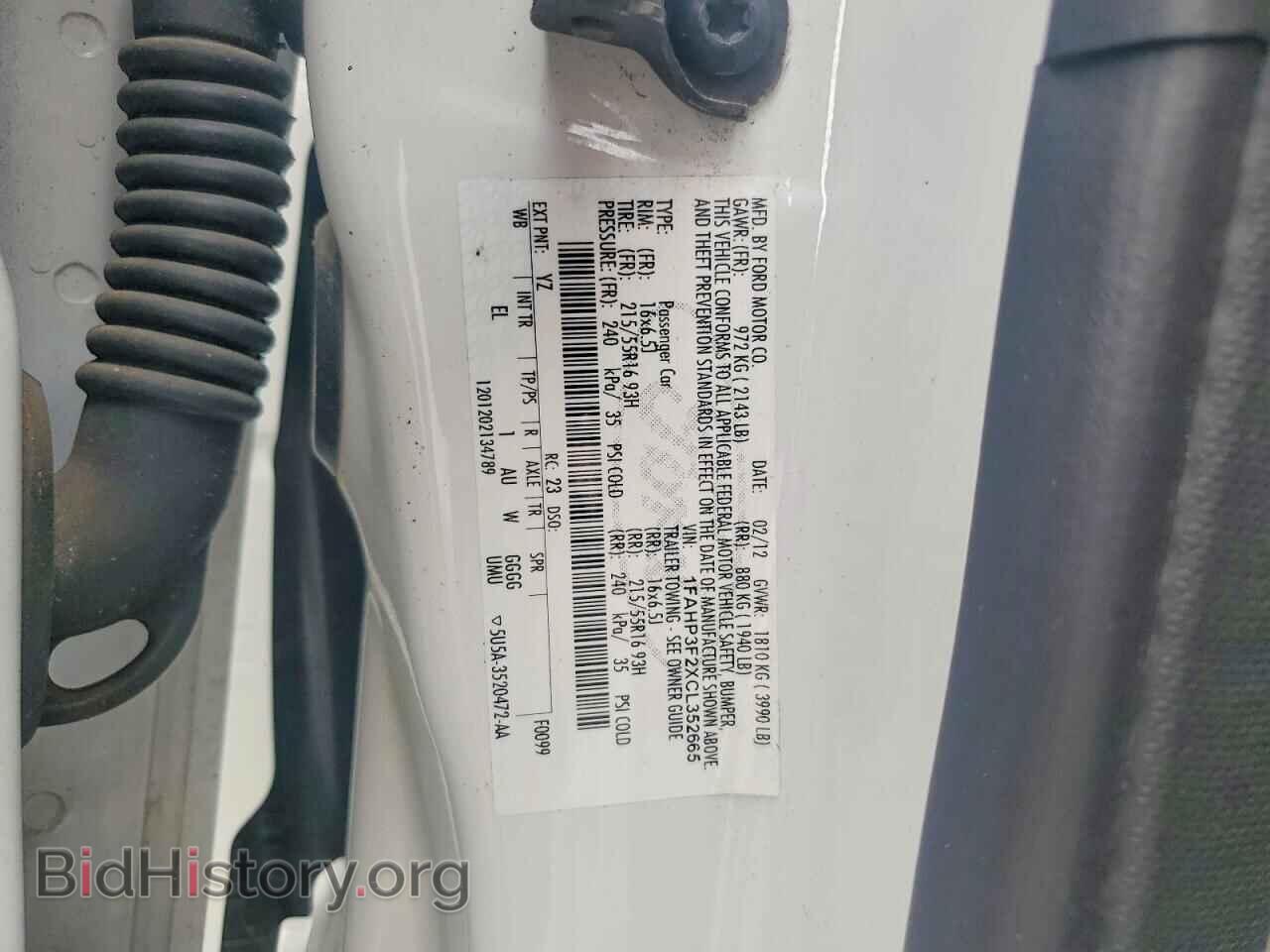 2012 FORD FOCUS - VIN: 1FAHP3F2XCL352665 - Photo 12