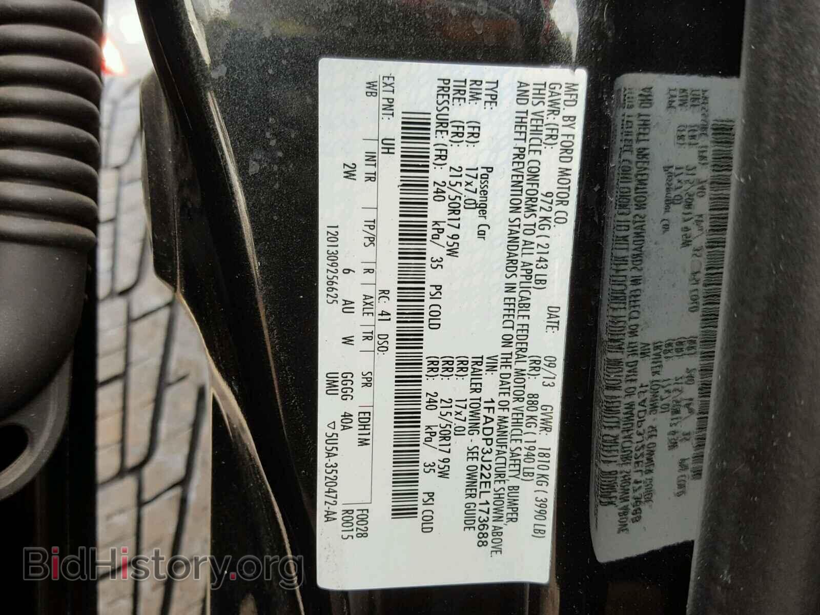 2014 FORD FOCUS - VIN: 1FADP3J22EL173688 - Фото 10