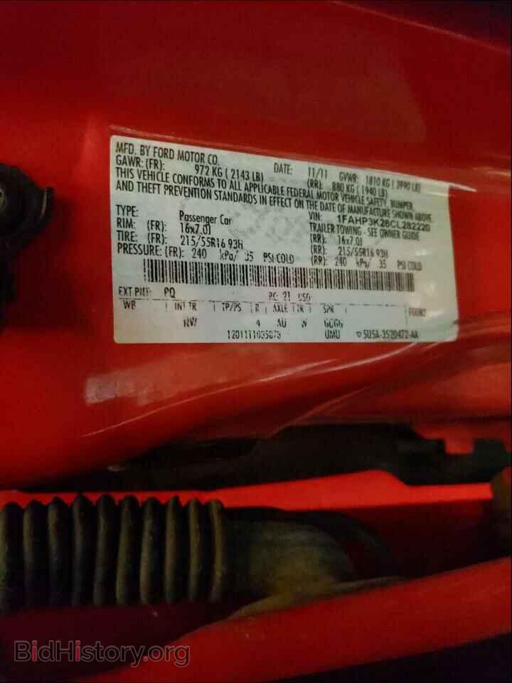 2012 FORD FOCUS - VIN: 1FAHP3K28CL282220 - Фото 10