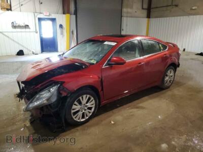 2009 Mazda 6 I, red — VIN 1YVHP82A895M08016, Copart