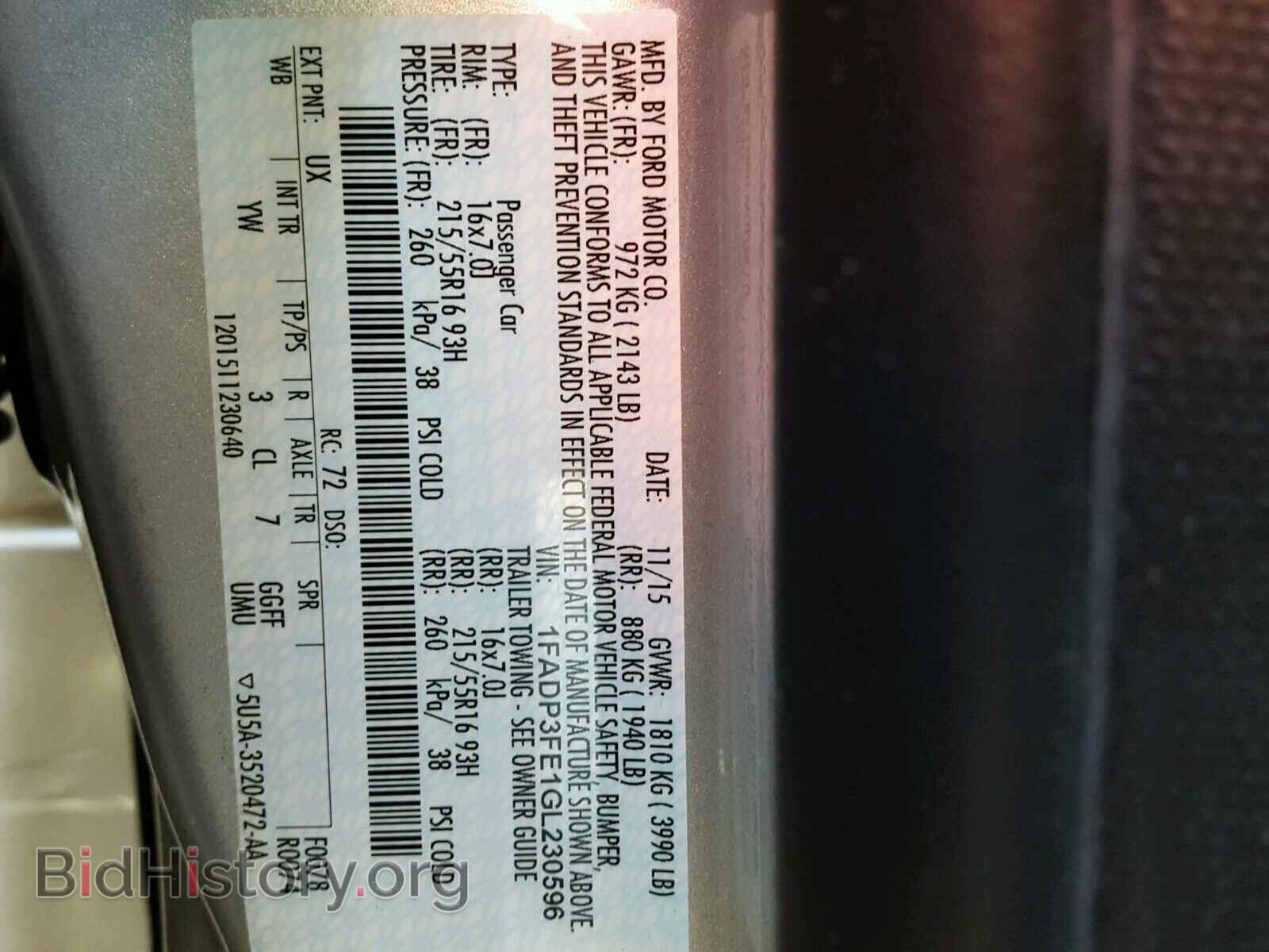 2016 FORD FOCUS - VIN: 1FADP3FE1GL230596 - Photo 10