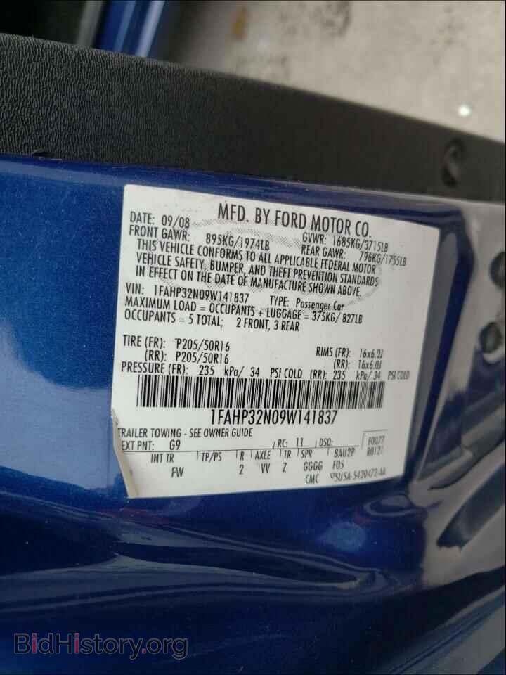 2009 FORD FOCUS - VIN: 1FAHP32N09W141837 - Фото 10