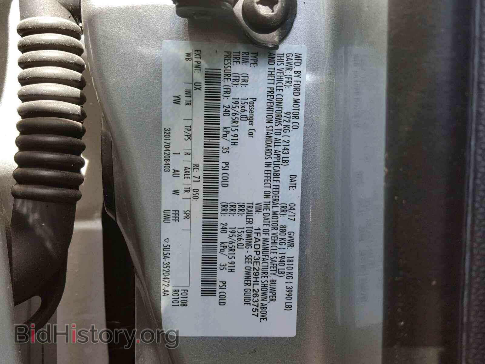 2017 FORD FOCUS - VIN: 1FADP3E29HL263757 - Photo 10