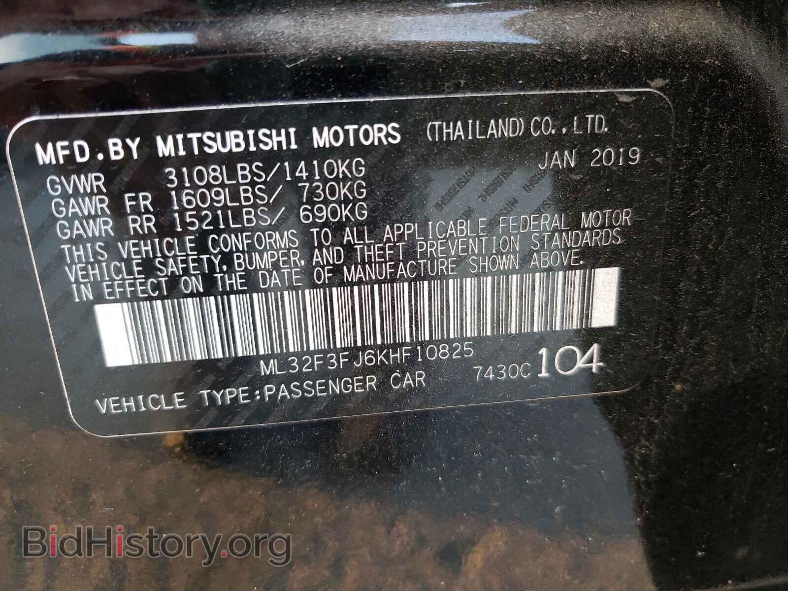 2019 MITSUBISHI MIRAGE - VIN: ML32F3FJ6KHF10825 - Фото 8