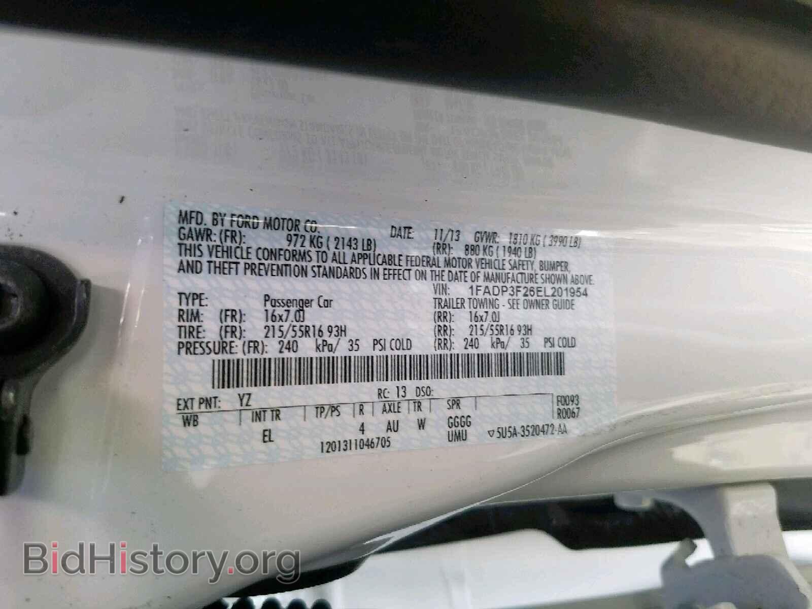 2014 FORD FOCUS SE - VIN: 1FADP3F26EL201954 - Фото 10
