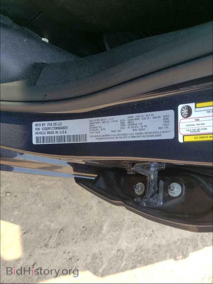 2021 RAM 1500 - VIN: 1C6SRFJT3MN648331 - Photo 10