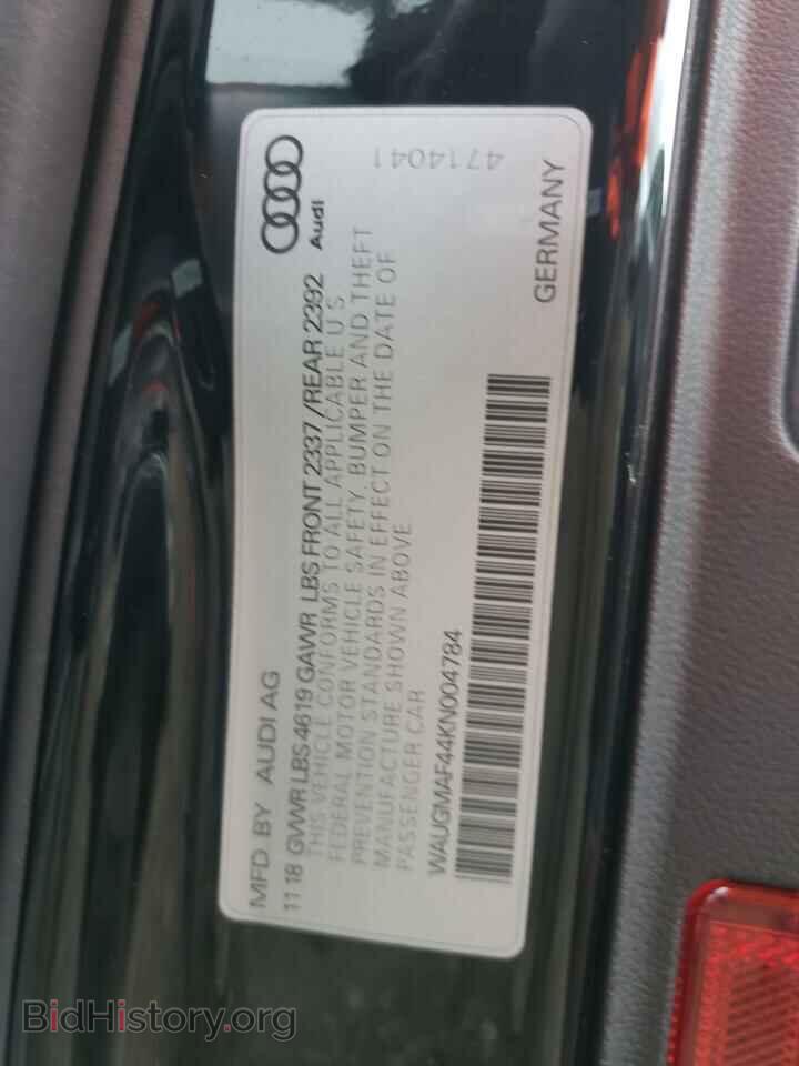 2019 AUDI A4 - VIN: WAUGMAF44KN004784 - Фото 13