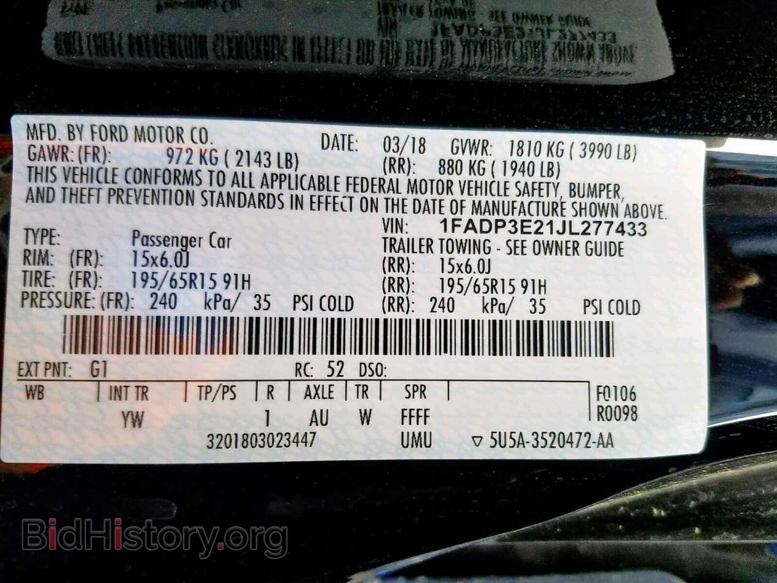 2018 FORD FOCUS - VIN: 1FADP3E21JL277433 - Фото 10