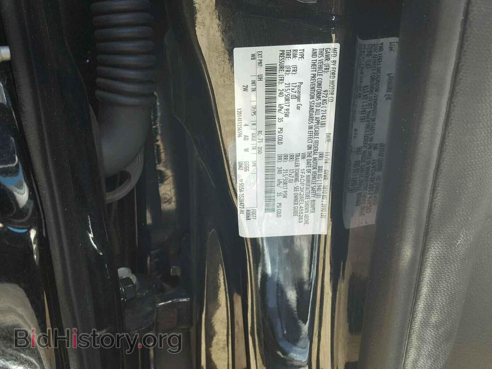 2014 FORD FOCUS - VIN: 1FADP3K28EL455283 - Фото 10
