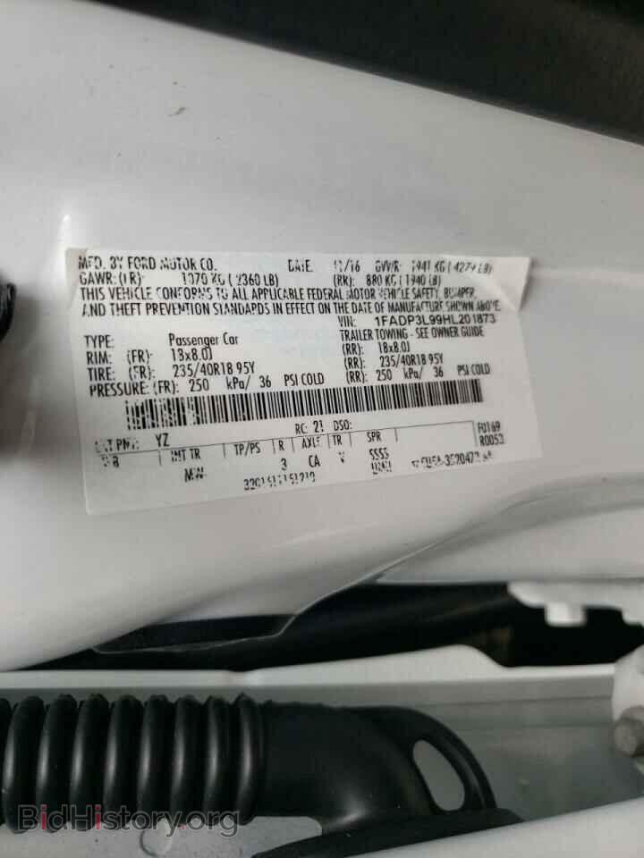 2017 FORD FOCUS - VIN: 1FADP3L99HL201873 - Фото 10