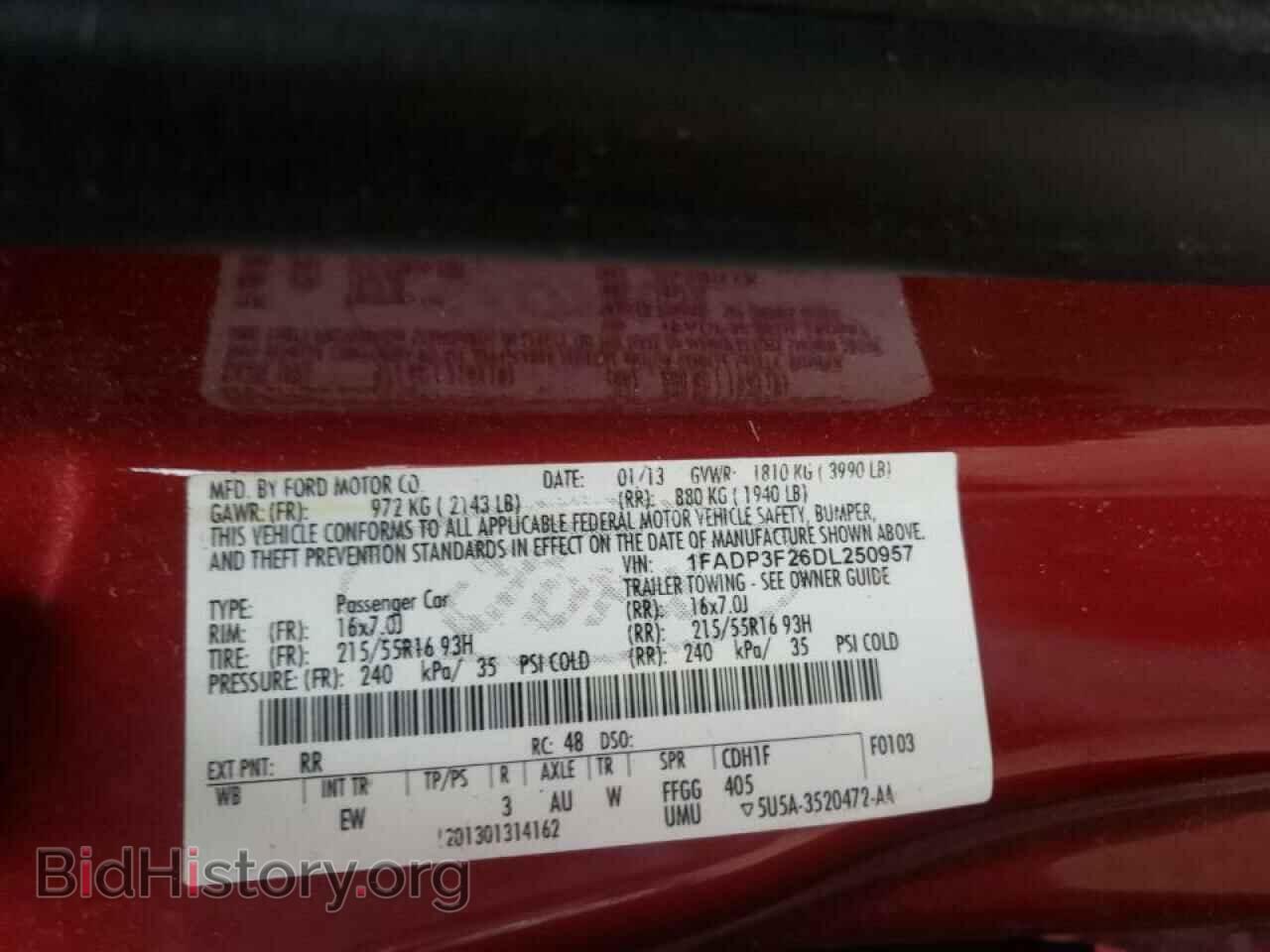 2013 FORD FOCUS - VIN: 1FADP3F26DL250957 - Фото 10