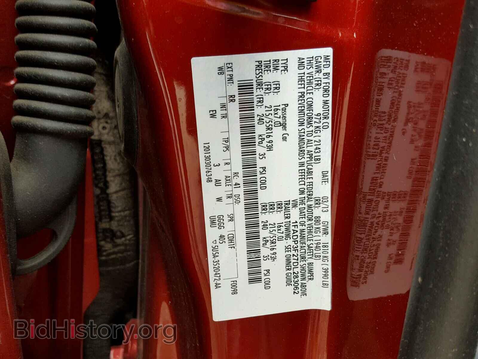 2013 FORD FOCUS - VIN: 1FADP3F27DL283062 - Photo 10