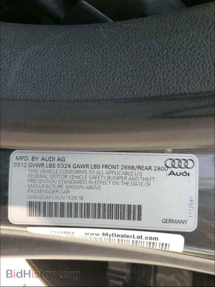 2012 AUDI A7 - VIN: WAU2GAFC5CN142618 - Фото 10