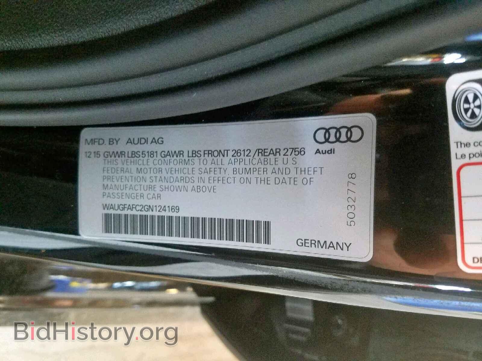 2016 AUDI A6 - VIN: WAUGFAFC2GN124169 - Фото 10
