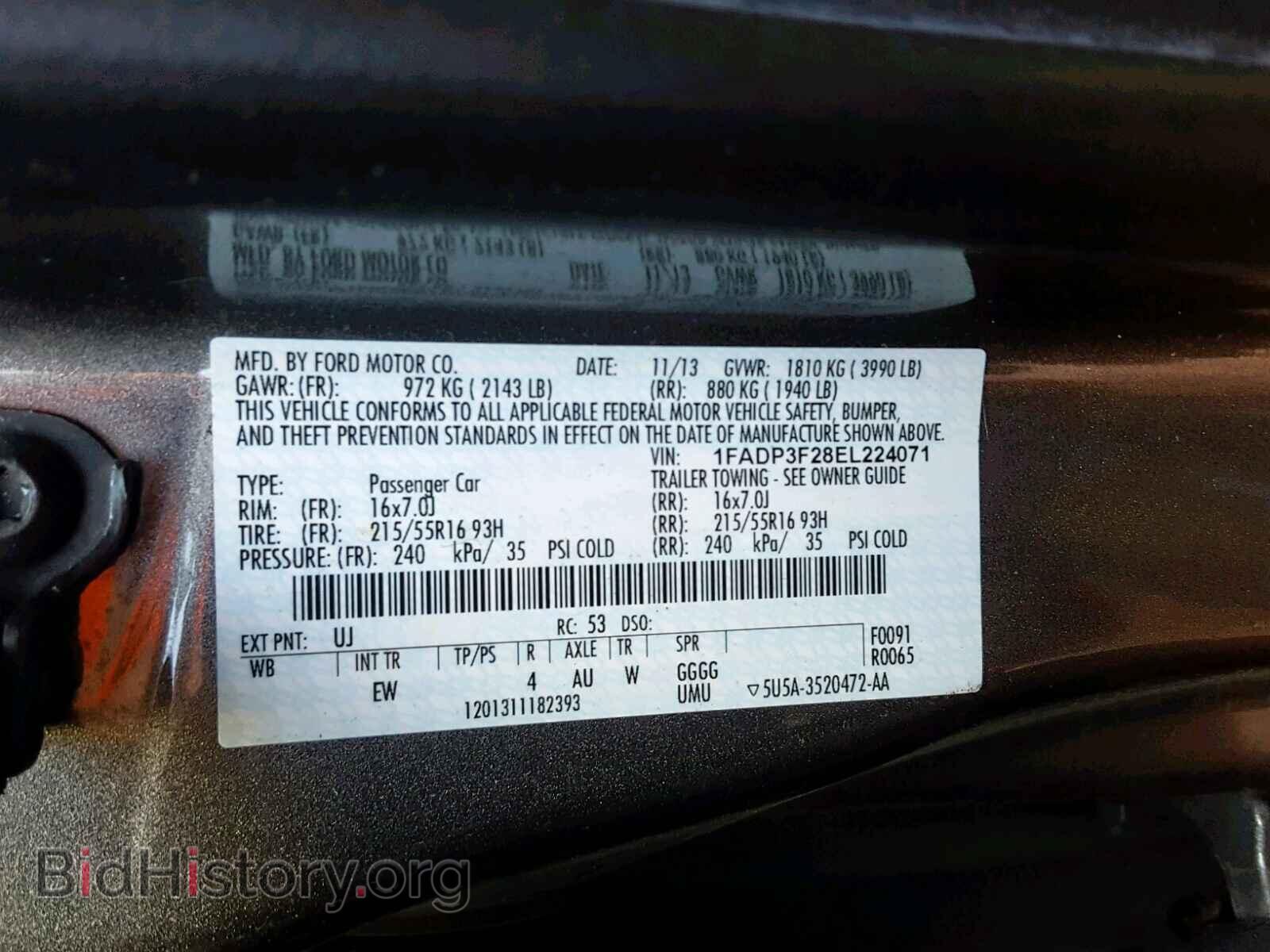 2014 FORD FOCUS SE - VIN: 1FADP3F28EL224071 - Фото 10
