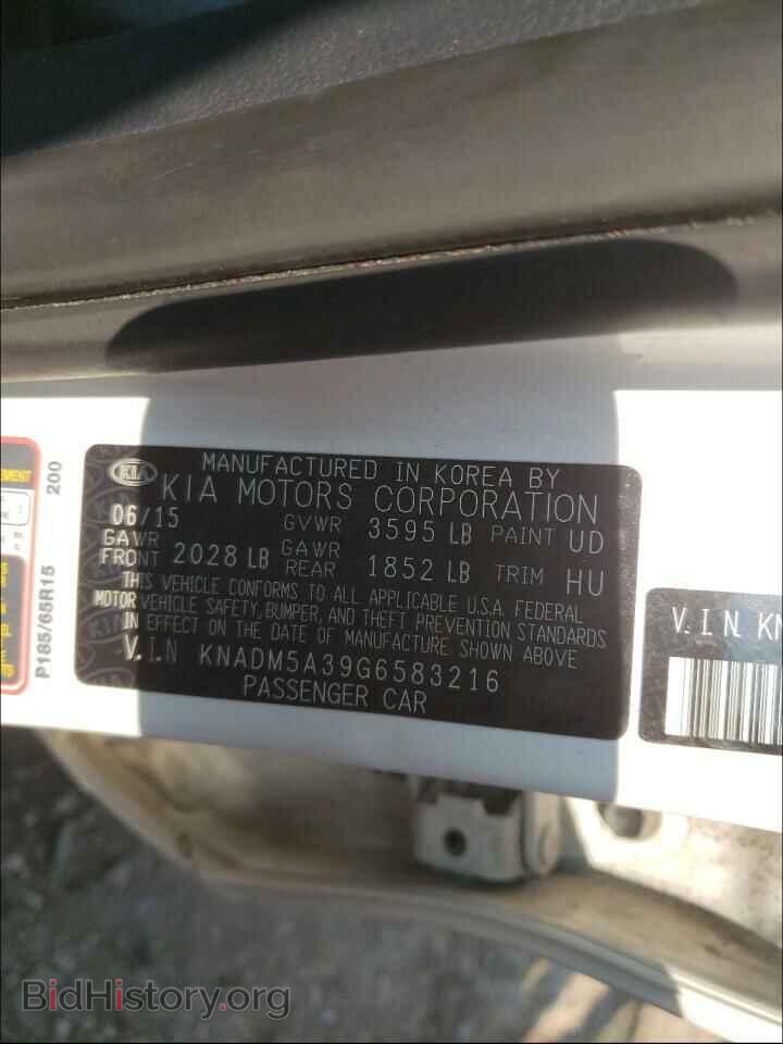 2016 KIA RIO - VIN: KNADM5A39G6583216 - Фото 10
