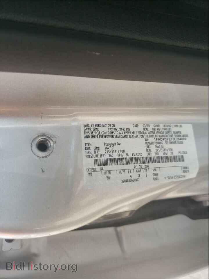 2018 FORD FOCUS - VIN: 1FADP3FE7JL284802 - Фото 10